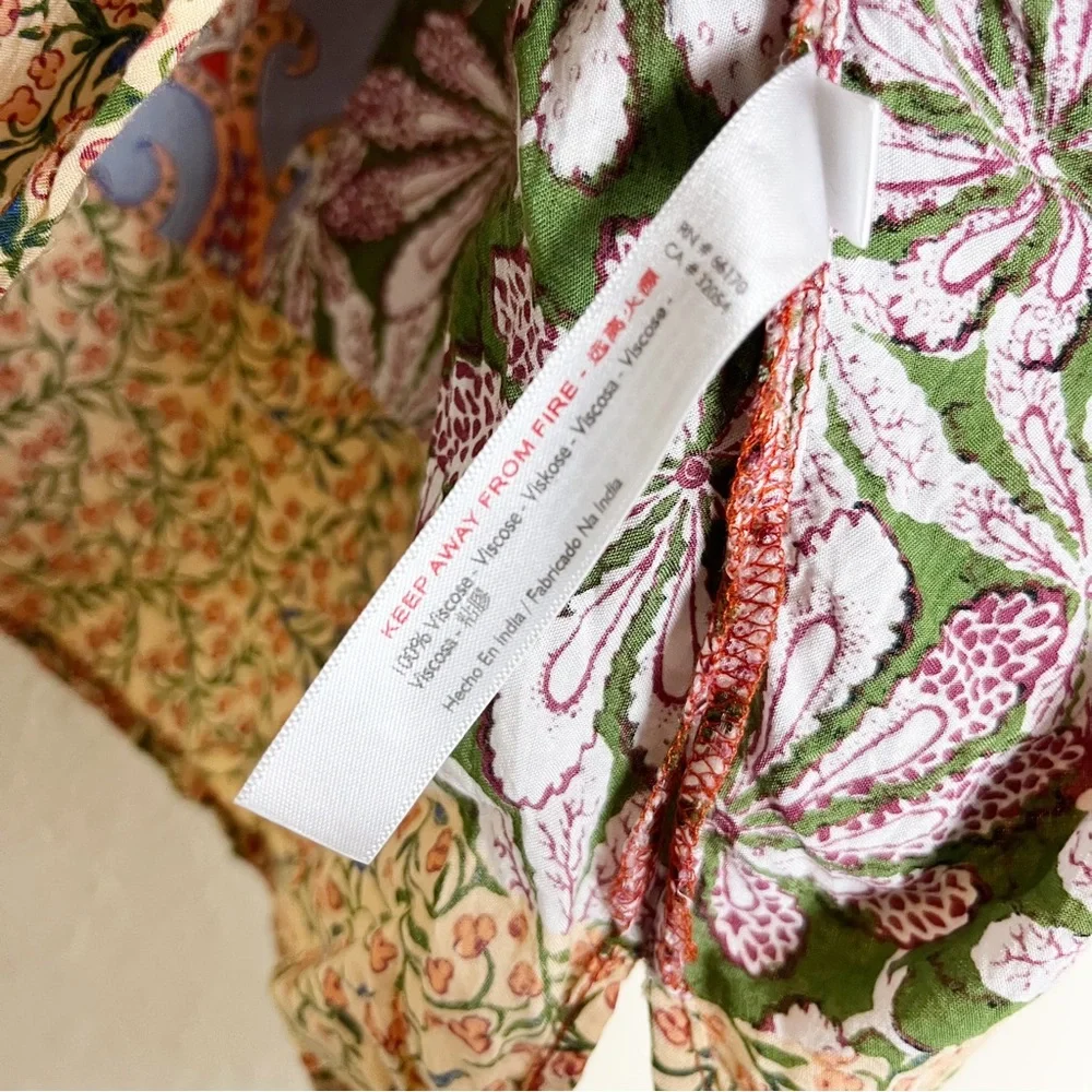 Anthropologie Sonrisa Paisley Floral Blouse Size Large - Picture 5 of 6